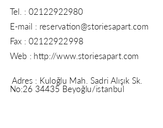 Stories Apart Butik Otel Karakol iletiim bilgileri